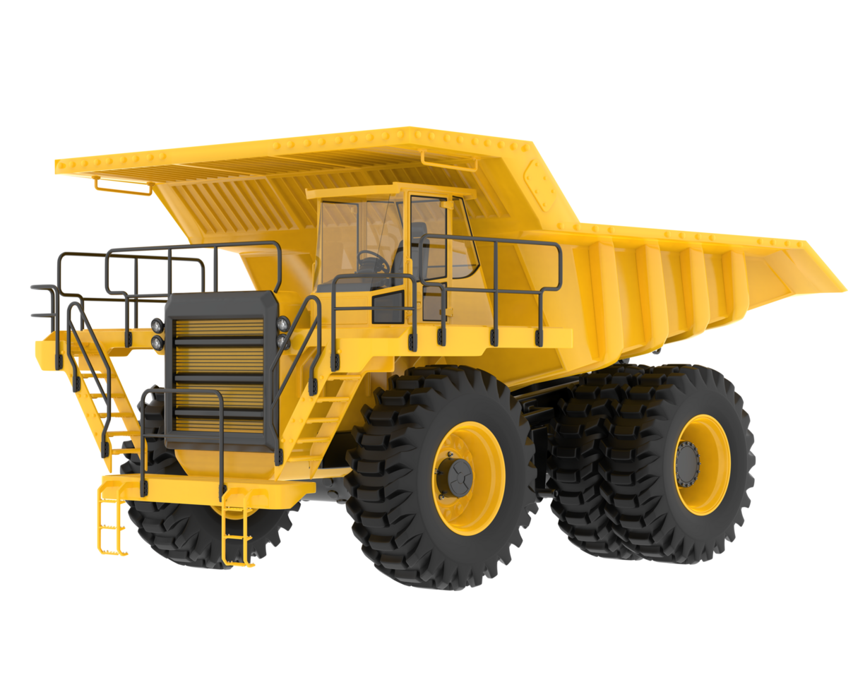Mine truck isolated on background. 3d rendering - illustration png