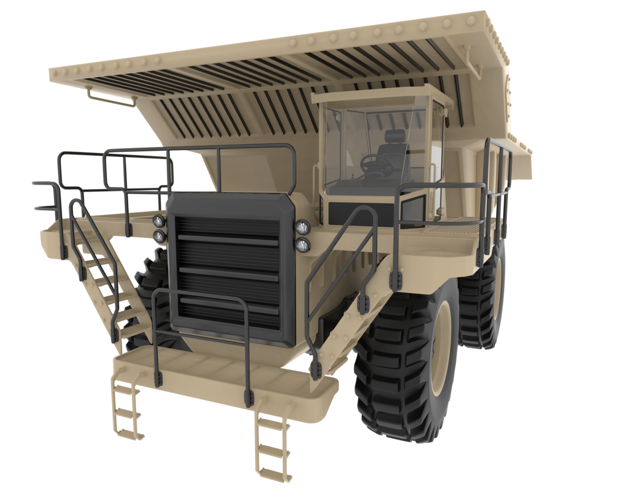 Mine truck isolated on background. 3d rendering - illustration png