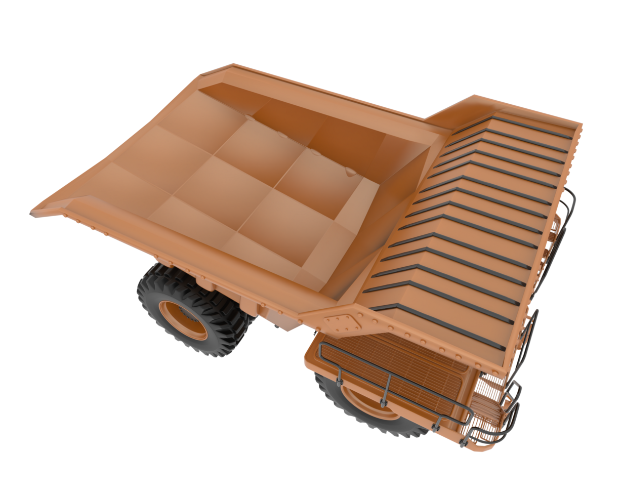 Mine truck isolated on background. 3d rendering - illustration png