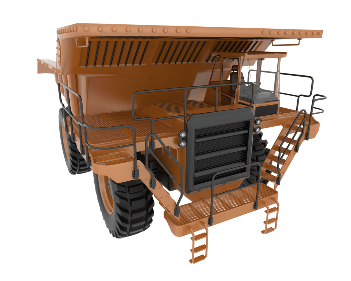 Mine truck isolated on background. 3d rendering - illustration png