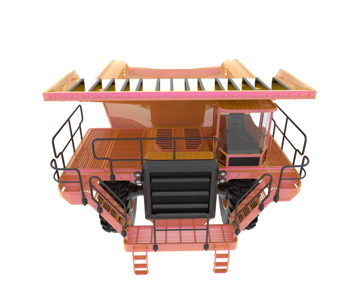 Mine truck isolated on background. 3d rendering - illustration png