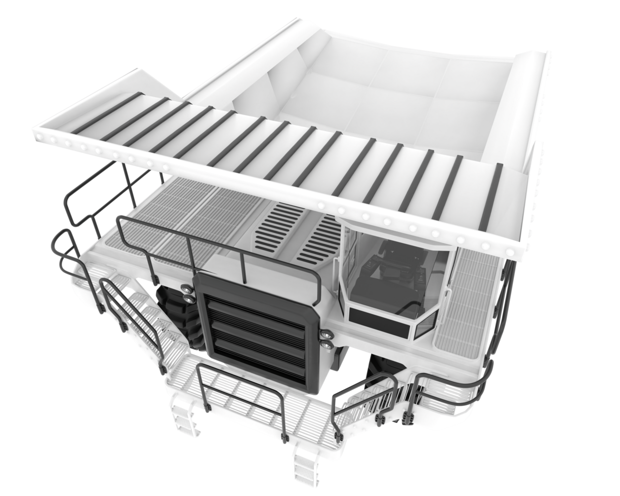 Mine truck isolated on background. 3d rendering - illustration png
