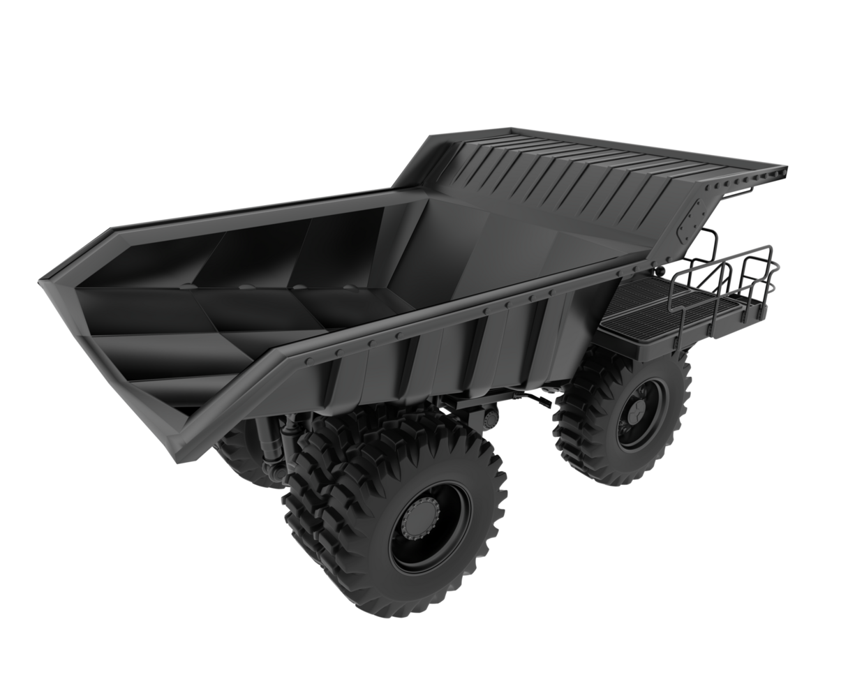Mine truck isolated on background. 3d rendering - illustration png