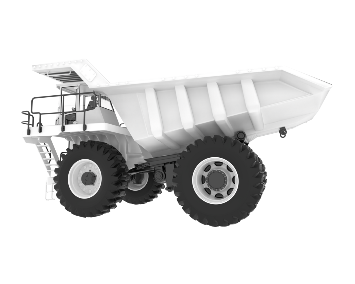 Mine truck isolated on background. 3d rendering - illustration png
