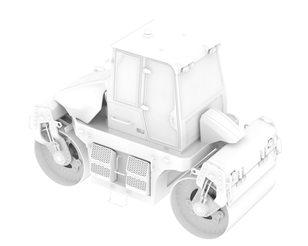 Road roller isolated on background. 3d rendering - illustration png