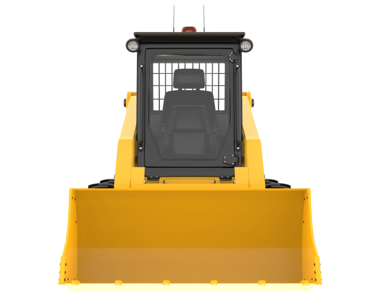 Skid steer loader isolated on background. 3d rendering - illustration png