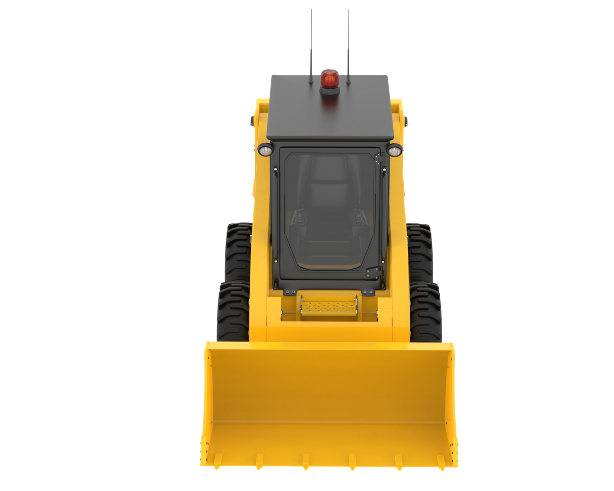 Skid steer loader isolated on background. 3d rendering - illustration png