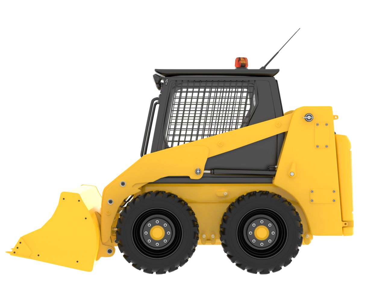 Skid steer loader isolated on background. 3d rendering - illustration png
