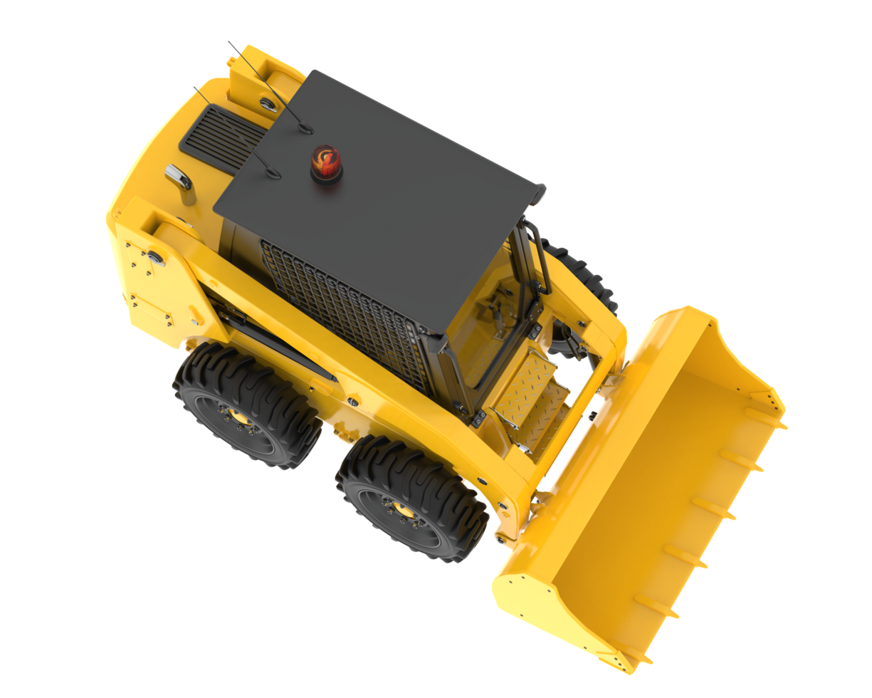 Skid steer loader isolated on background. 3d rendering - illustration png