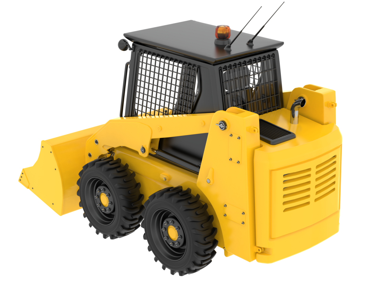 Skid steer loader isolated on background. 3d rendering - illustration png