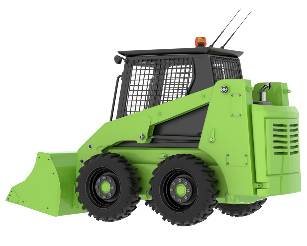 Skid steer loader isolated on background. 3d rendering - illustration png