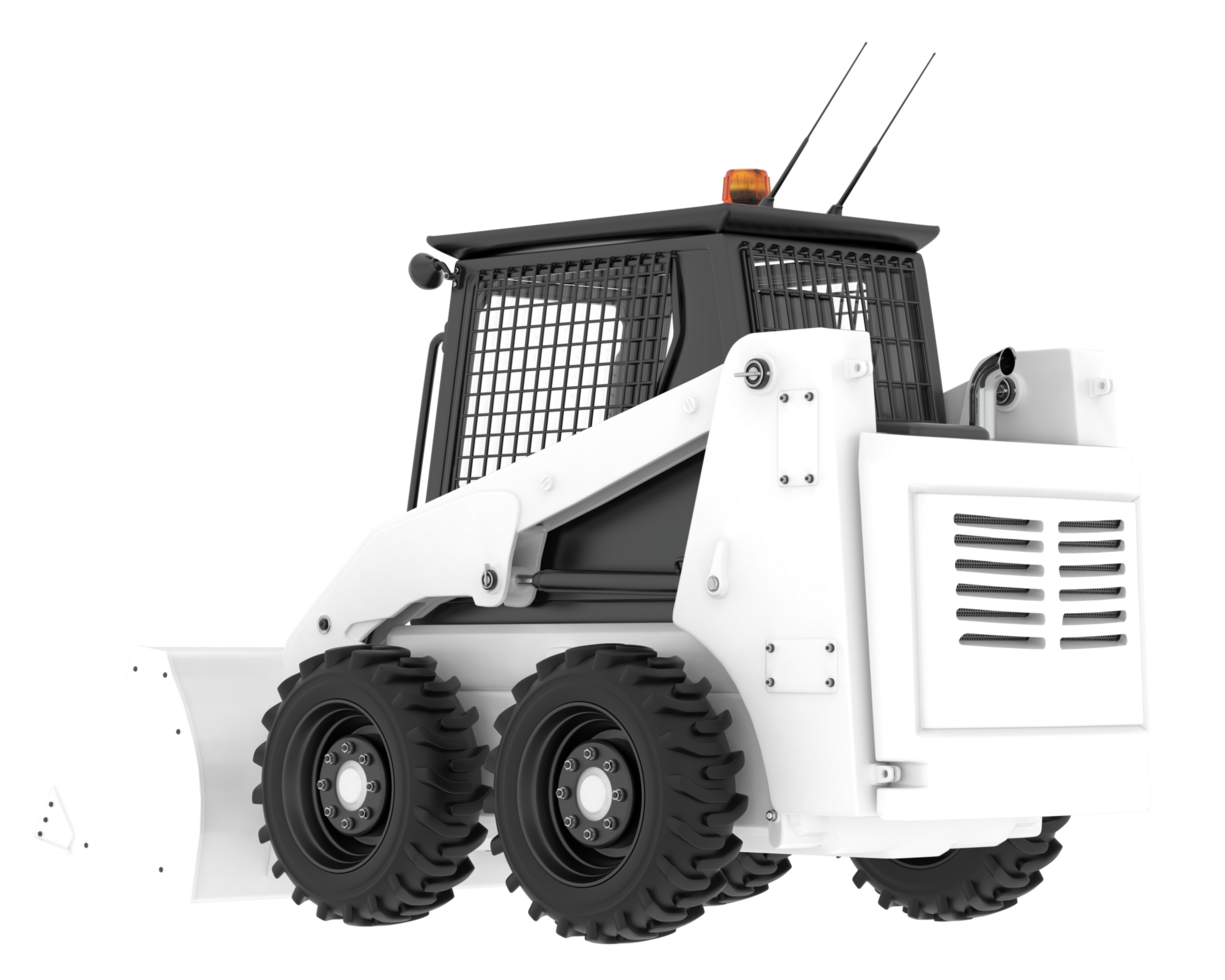Skid steer loader isolated on background. 3d rendering - illustration png