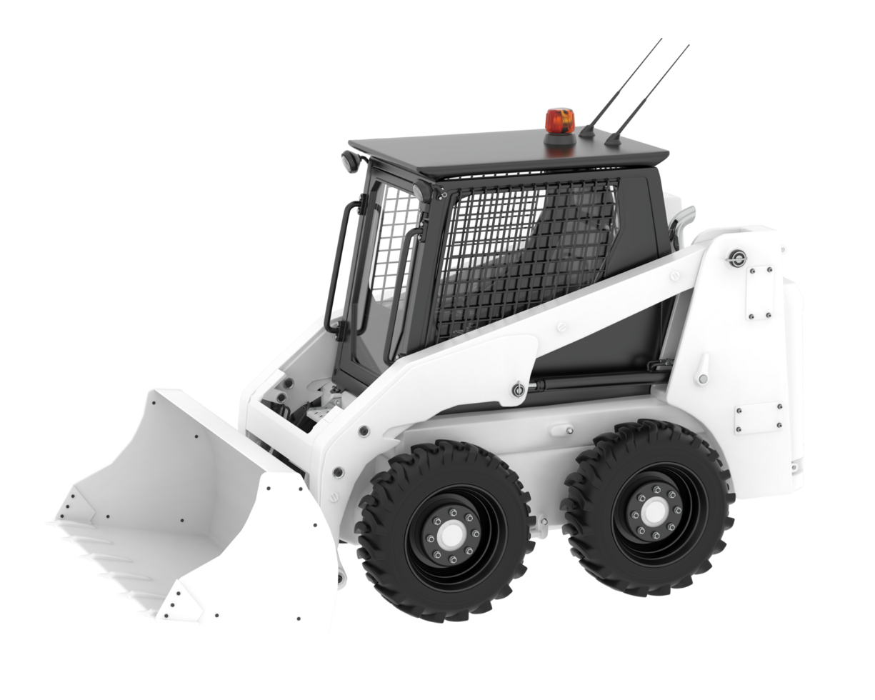Skid steer loader isolated on background. 3d rendering - illustration png