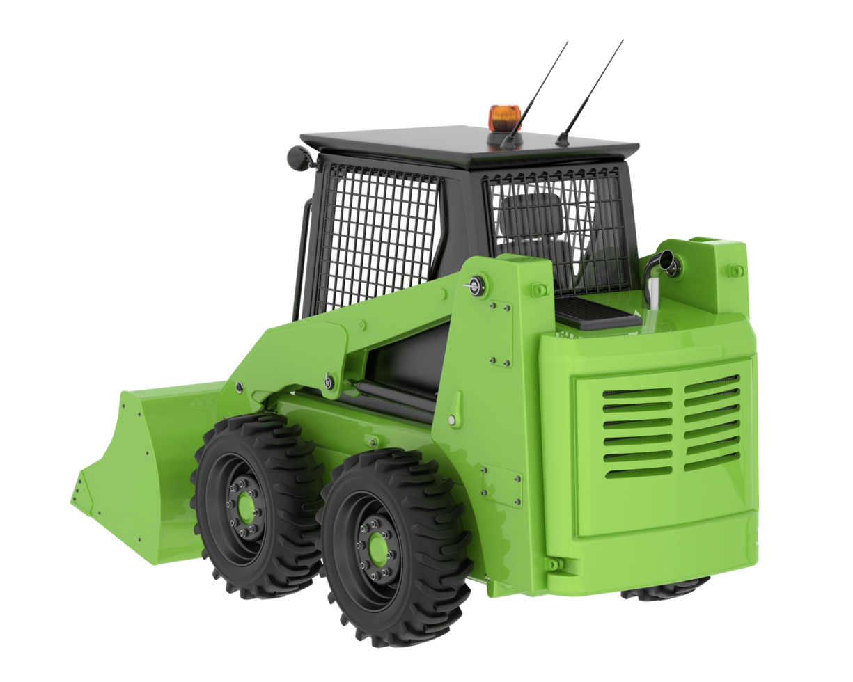 Skid steer loader isolated on background. 3d rendering - illustration png