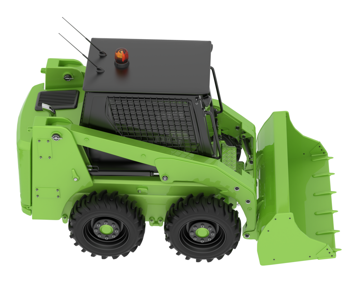 Skid steer loader isolated on background. 3d rendering - illustration png