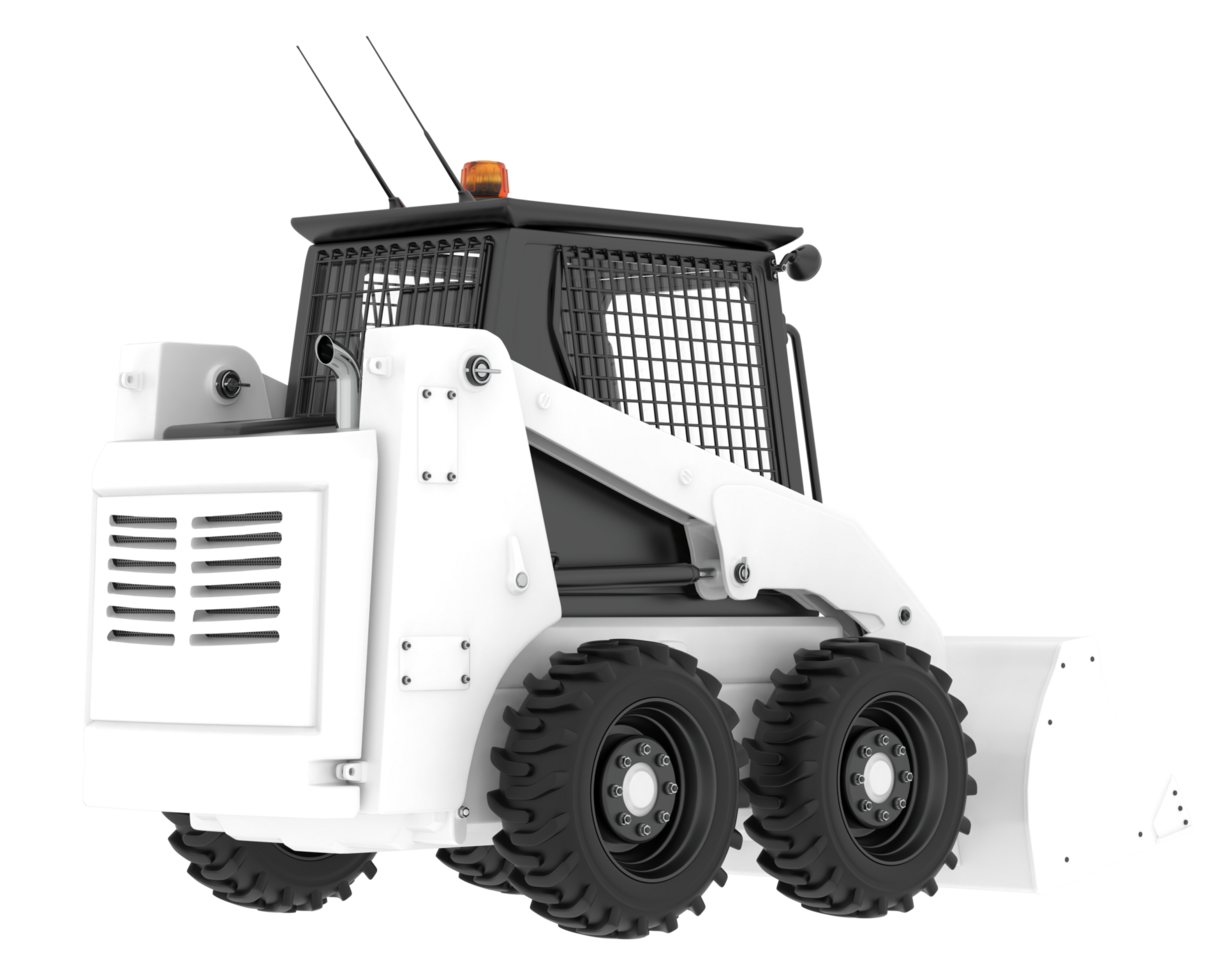 Skid steer loader isolated on background. 3d rendering - illustration png