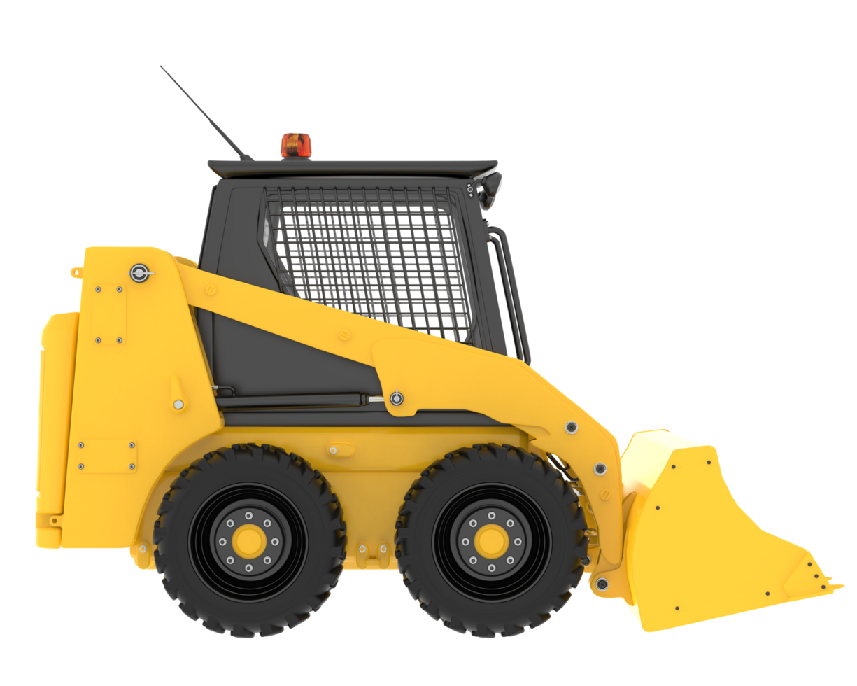 Skid steer loader isolated on background. 3d rendering - illustration png