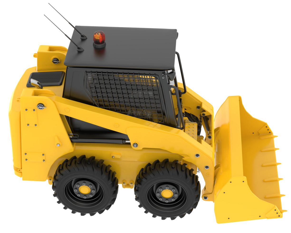 Skid steer loader isolated on background. 3d rendering - illustration png