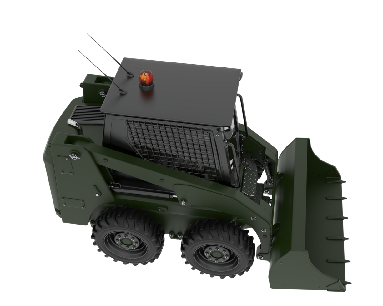 Skid steer loader isolated on background. 3d rendering - illustration png