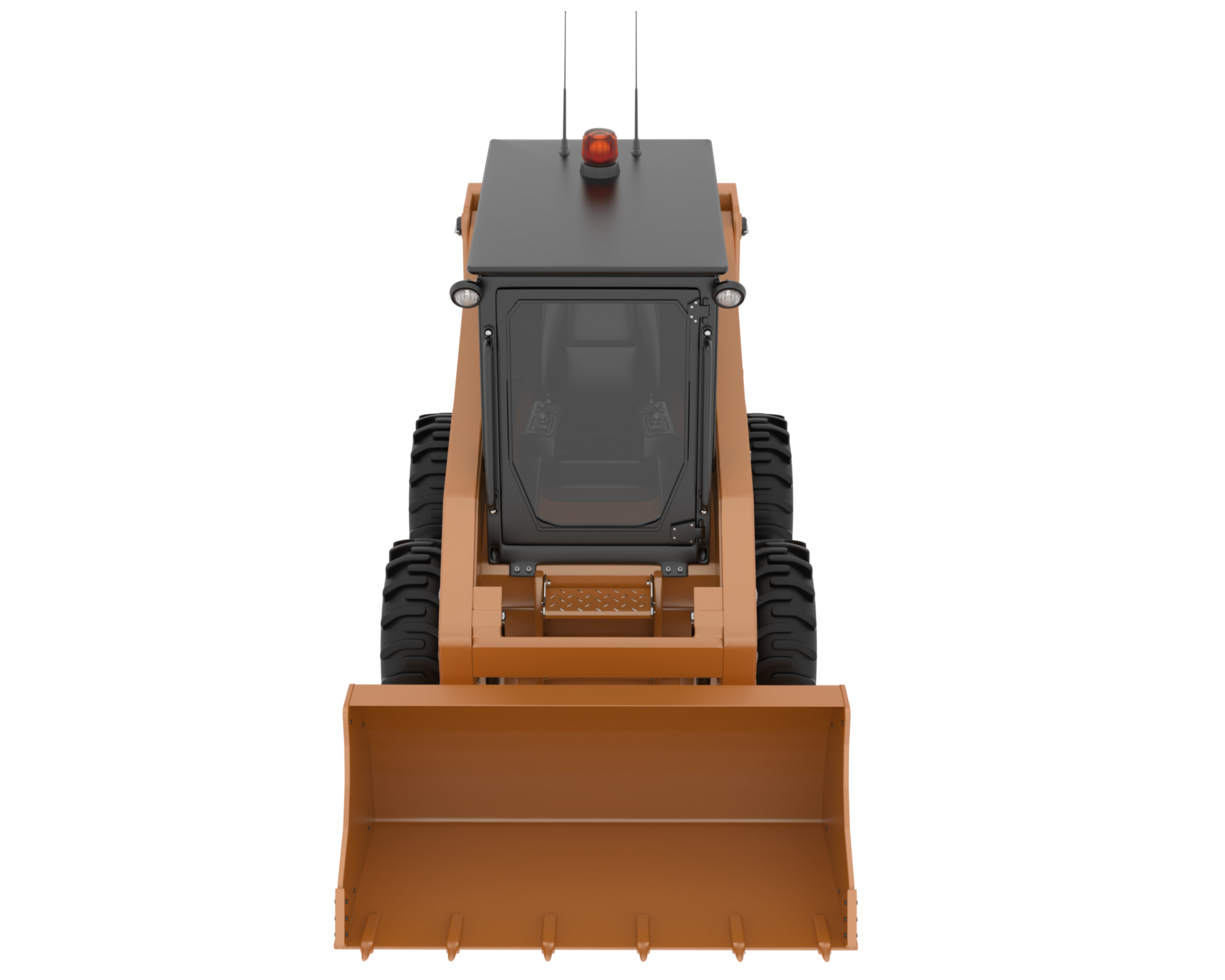 Skid steer loader isolated on background. 3d rendering - illustration png