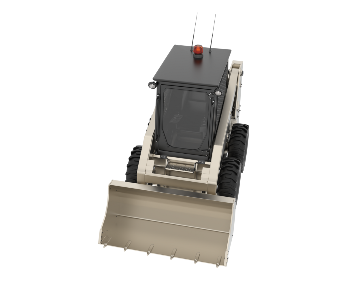 Skid steer loader isolated on background. 3d rendering - illustration png