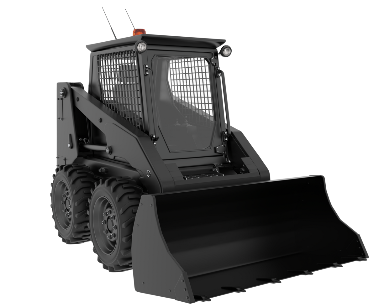 Skid steer loader isolated on background. 3d rendering - illustration png