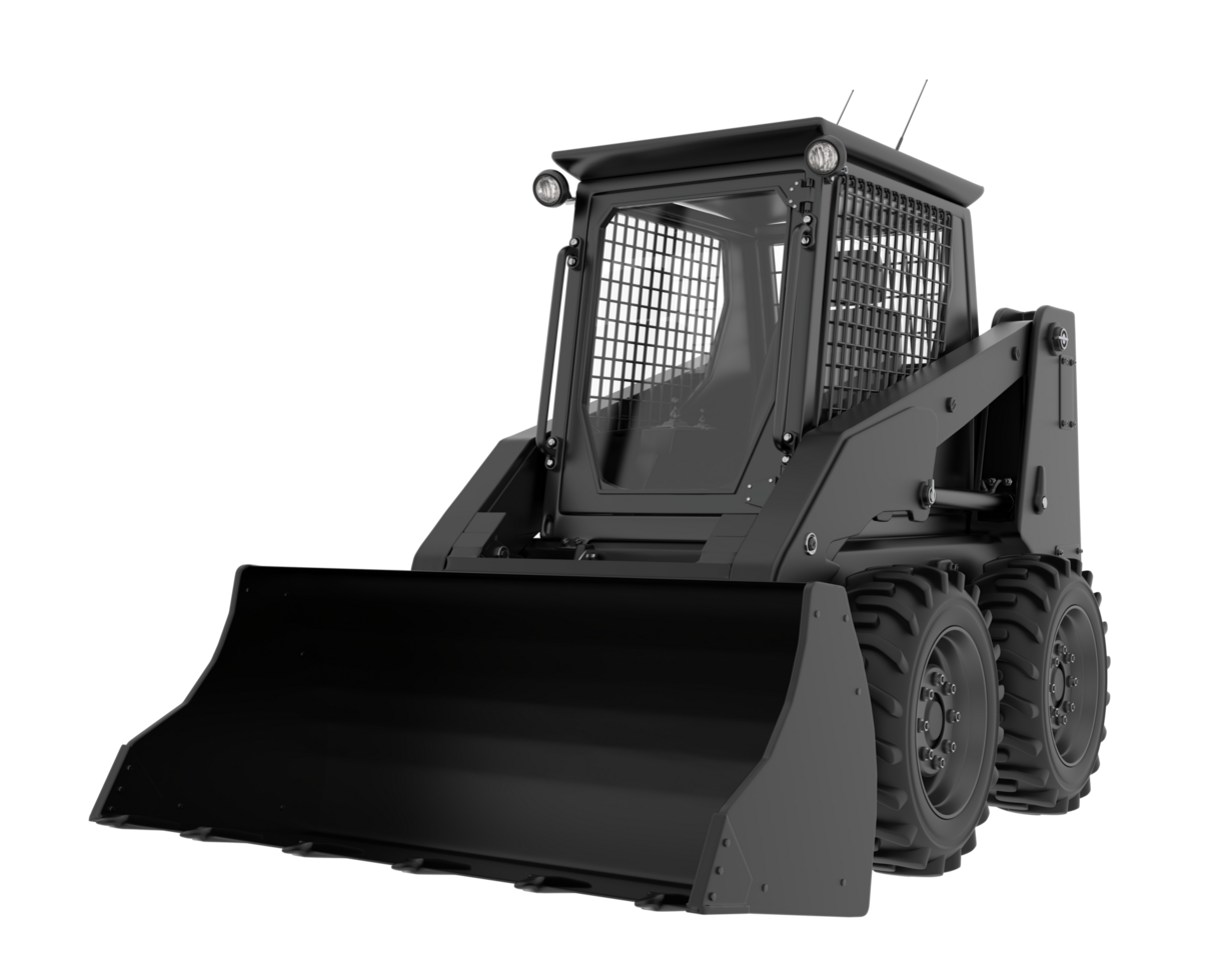 Skid steer loader isolated on background. 3d rendering - illustration png