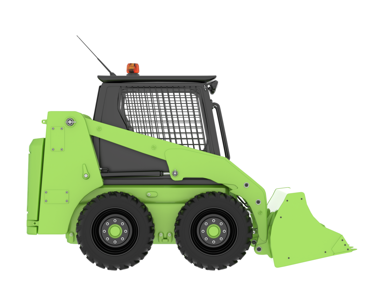 Skid steer loader isolated on background. 3d rendering - illustration png