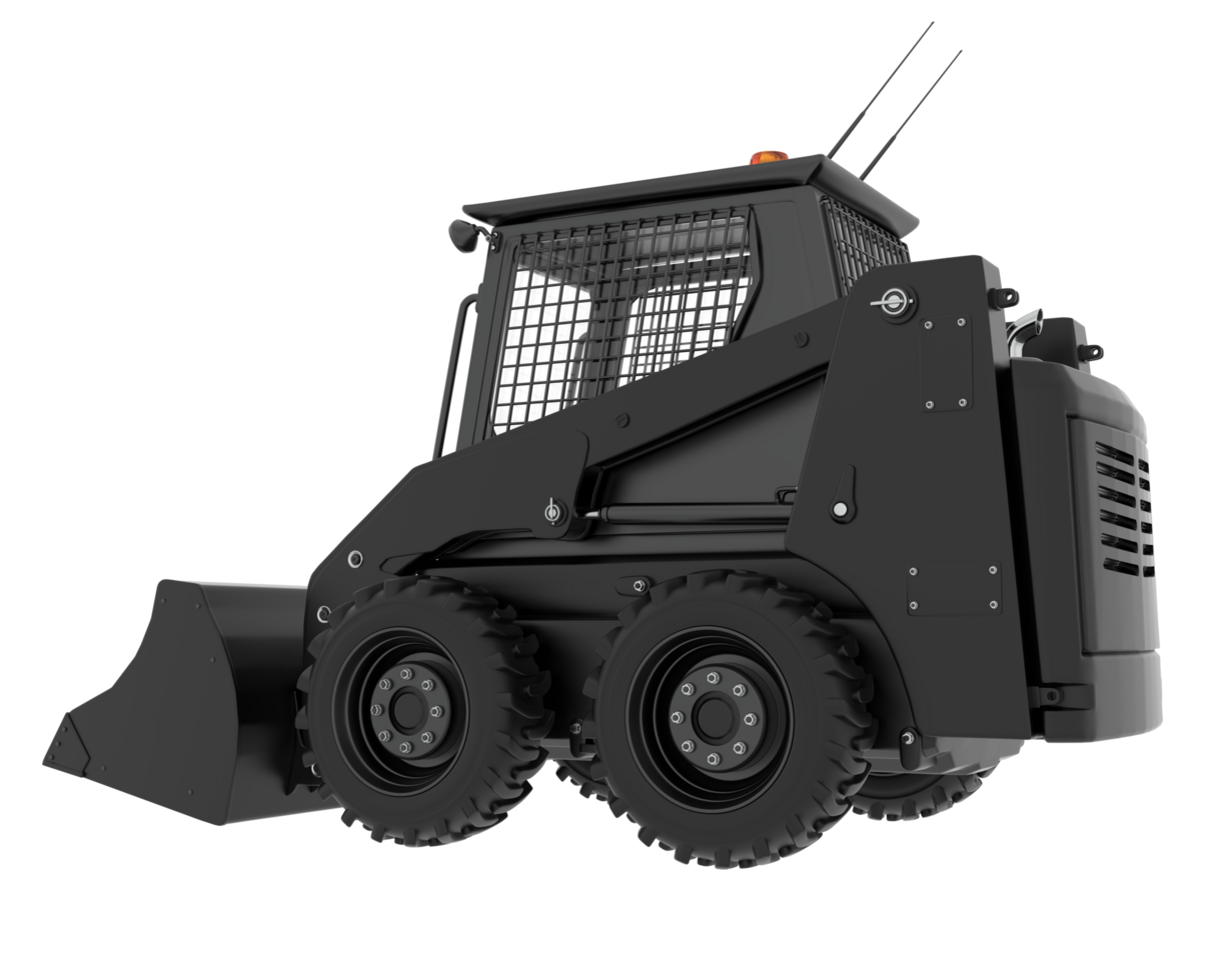 Skid steer loader isolated on background. 3d rendering - illustration png