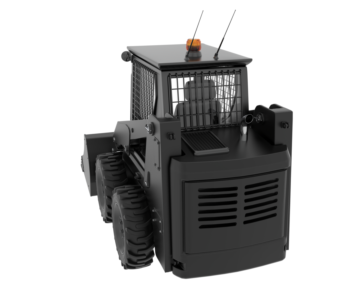 Skid steer loader isolated on background. 3d rendering - illustration png
