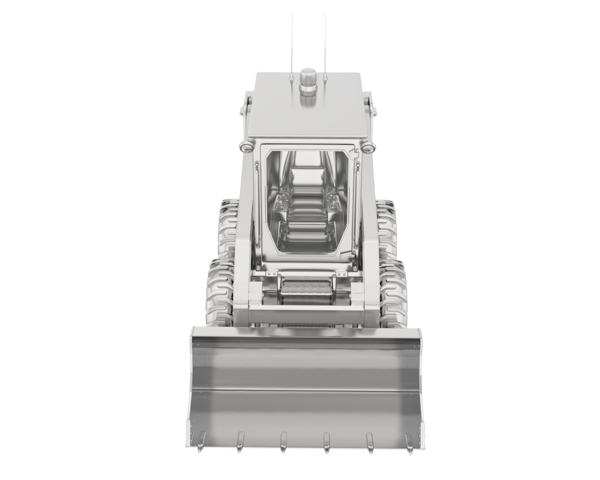 Skid steer loader isolated on background. 3d rendering - illustration png
