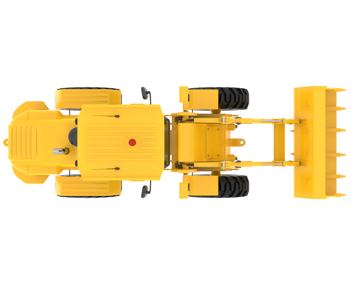 Wheel loader isolated on background. 3d rendering - illustration png