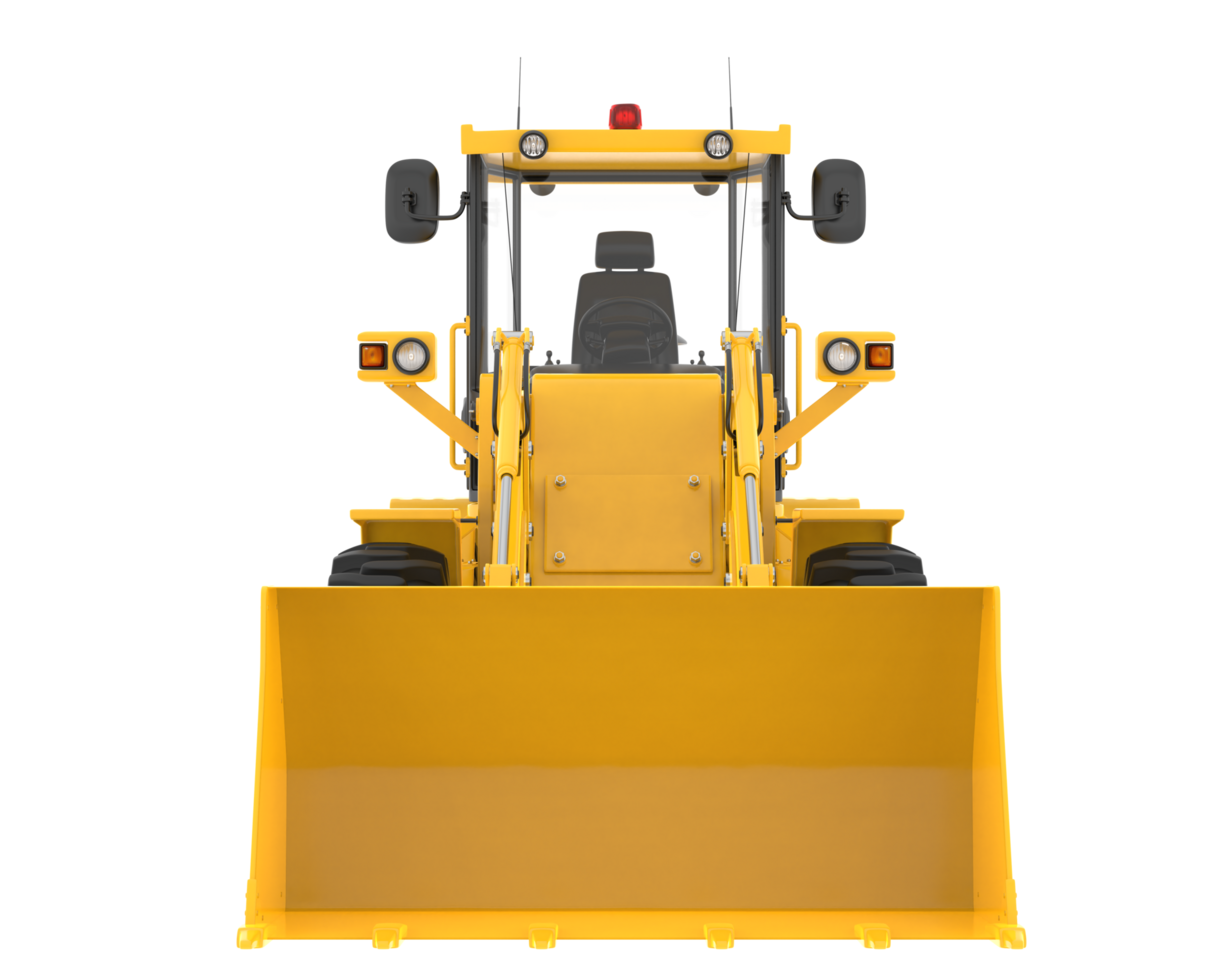 Wheel loader isolated on background. 3d rendering - illustration png