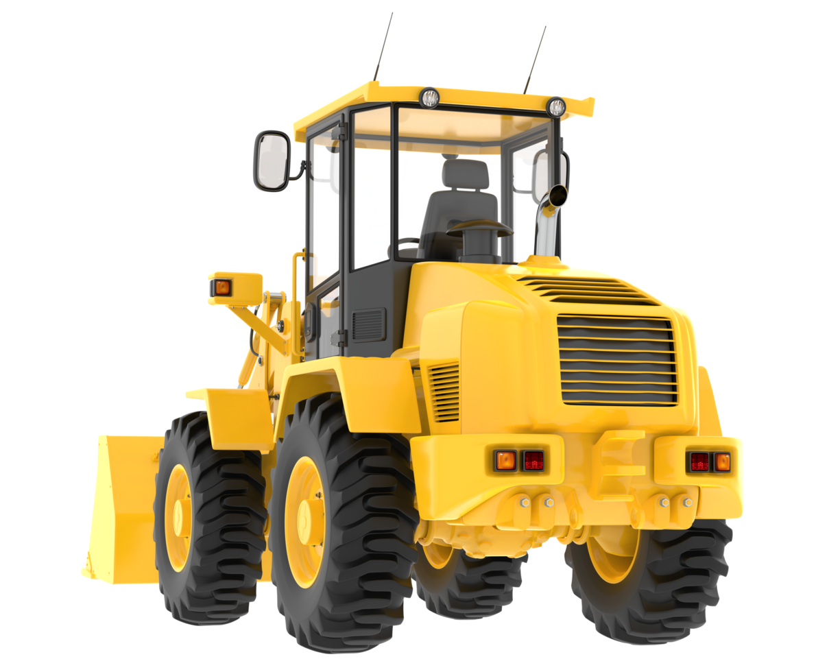 Wheel loader isolated on background. 3d rendering - illustration png