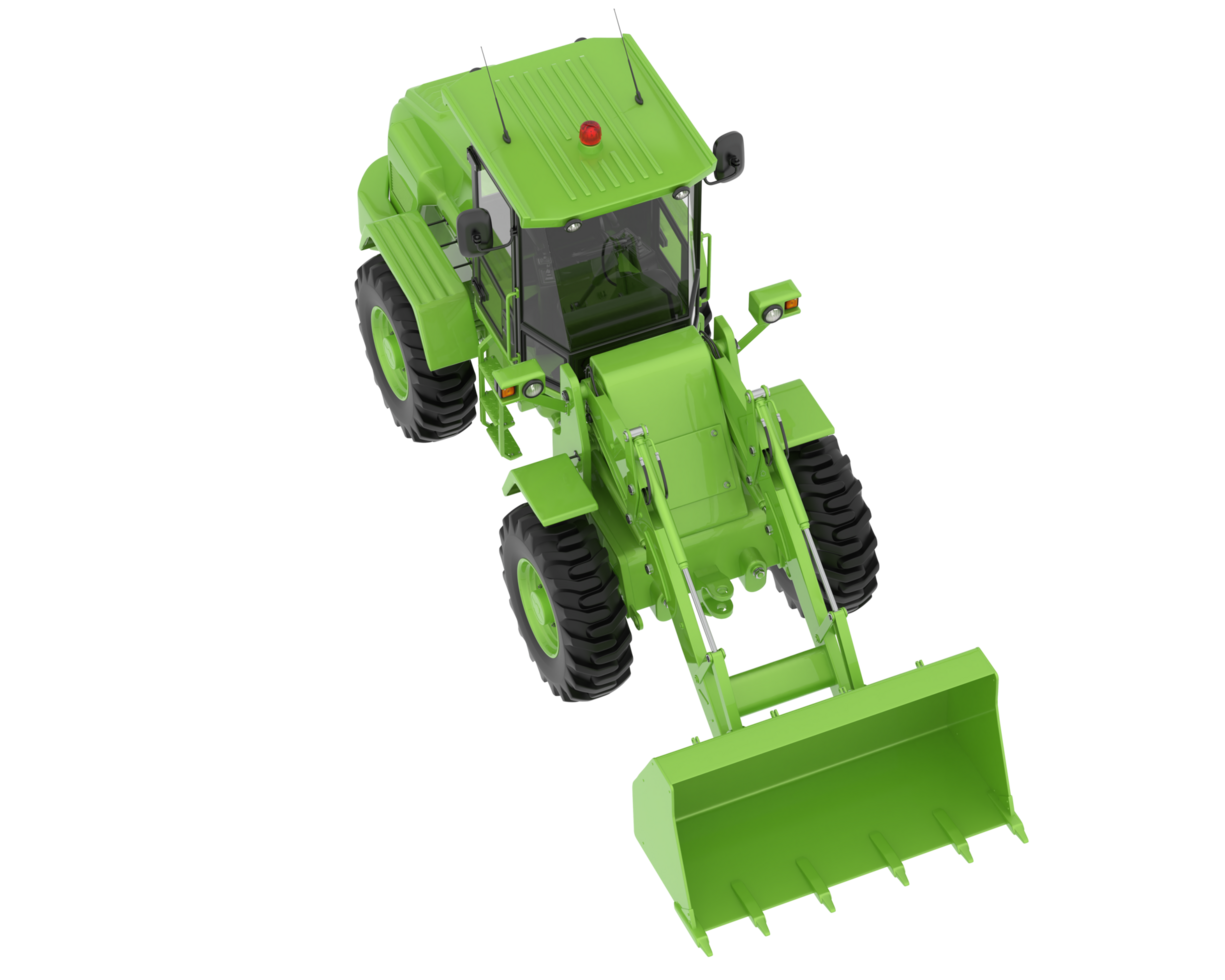 Wheel loader isolated on background. 3d rendering - illustration png
