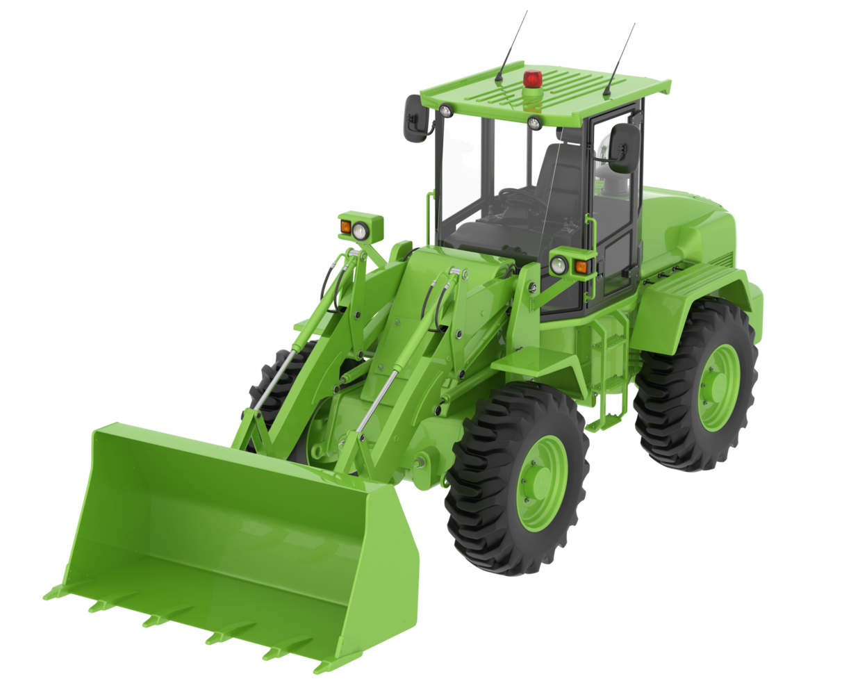 Wheel loader isolated on background. 3d rendering - illustration png