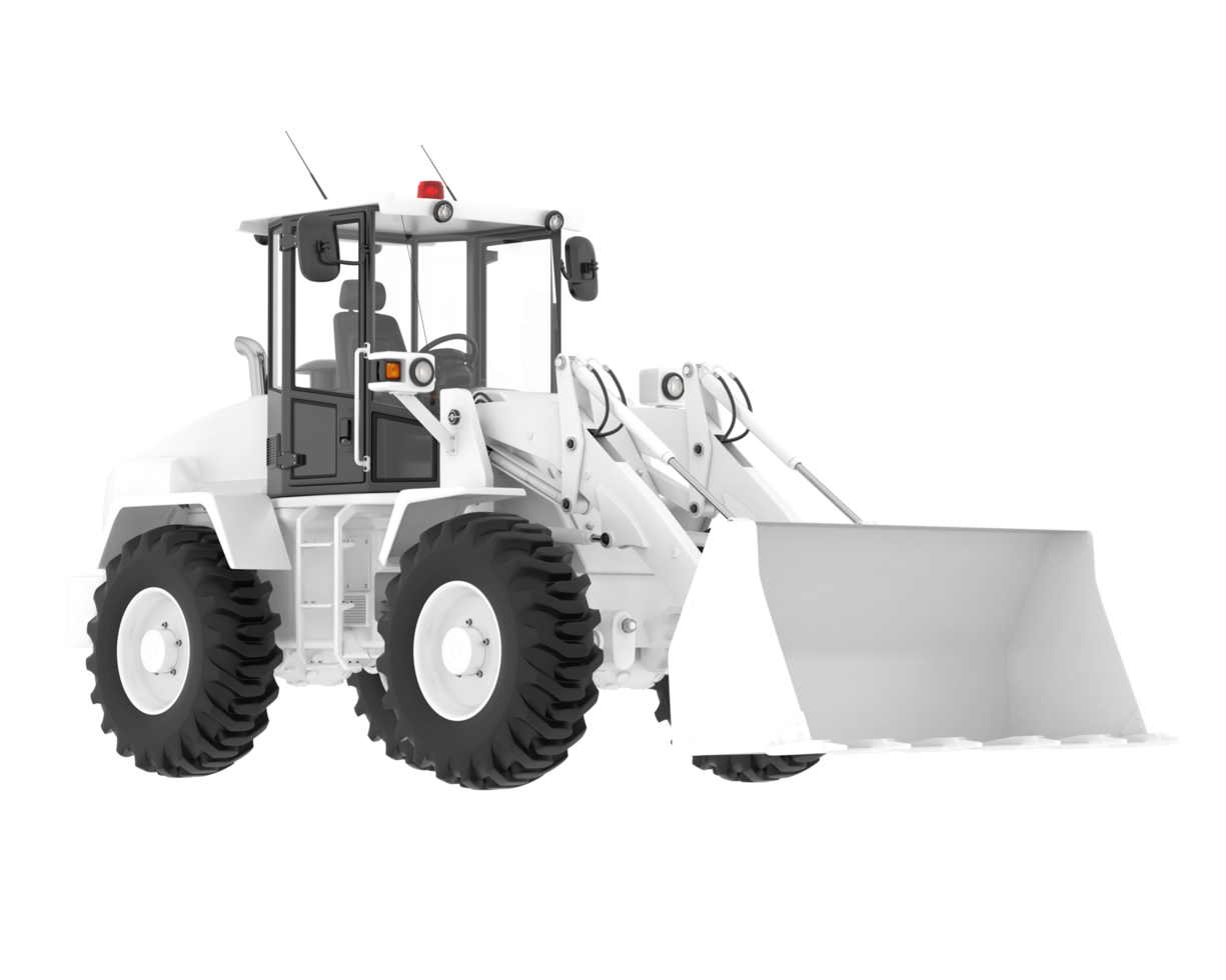 Wheel loader isolated on background. 3d rendering - illustration png