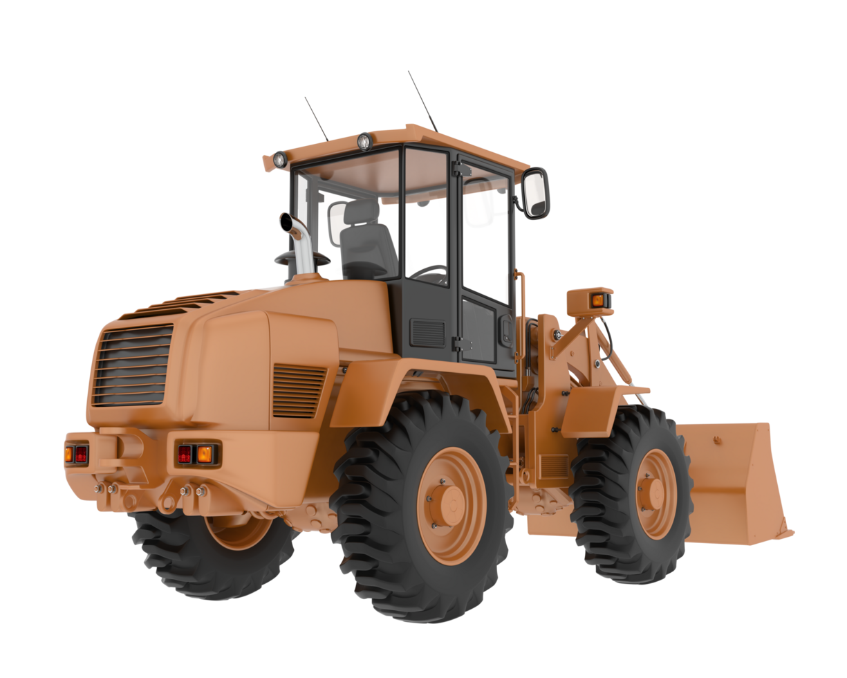 Wheel loader isolated on background. 3d rendering - illustration png