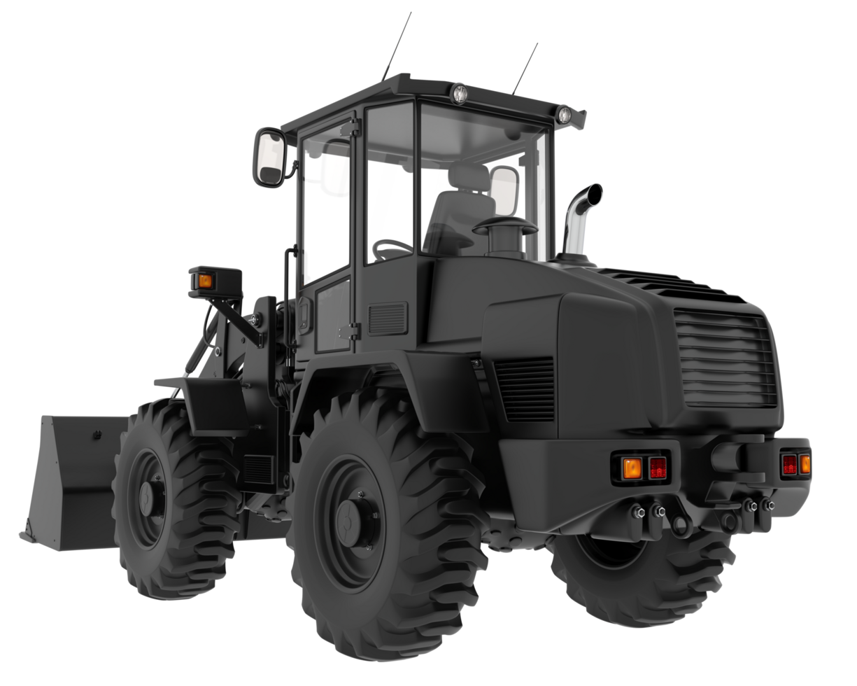 Wheel loader isolated on background. 3d rendering - illustration png