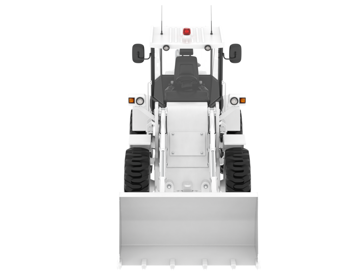 Wheel loader isolated on background. 3d rendering - illustration png