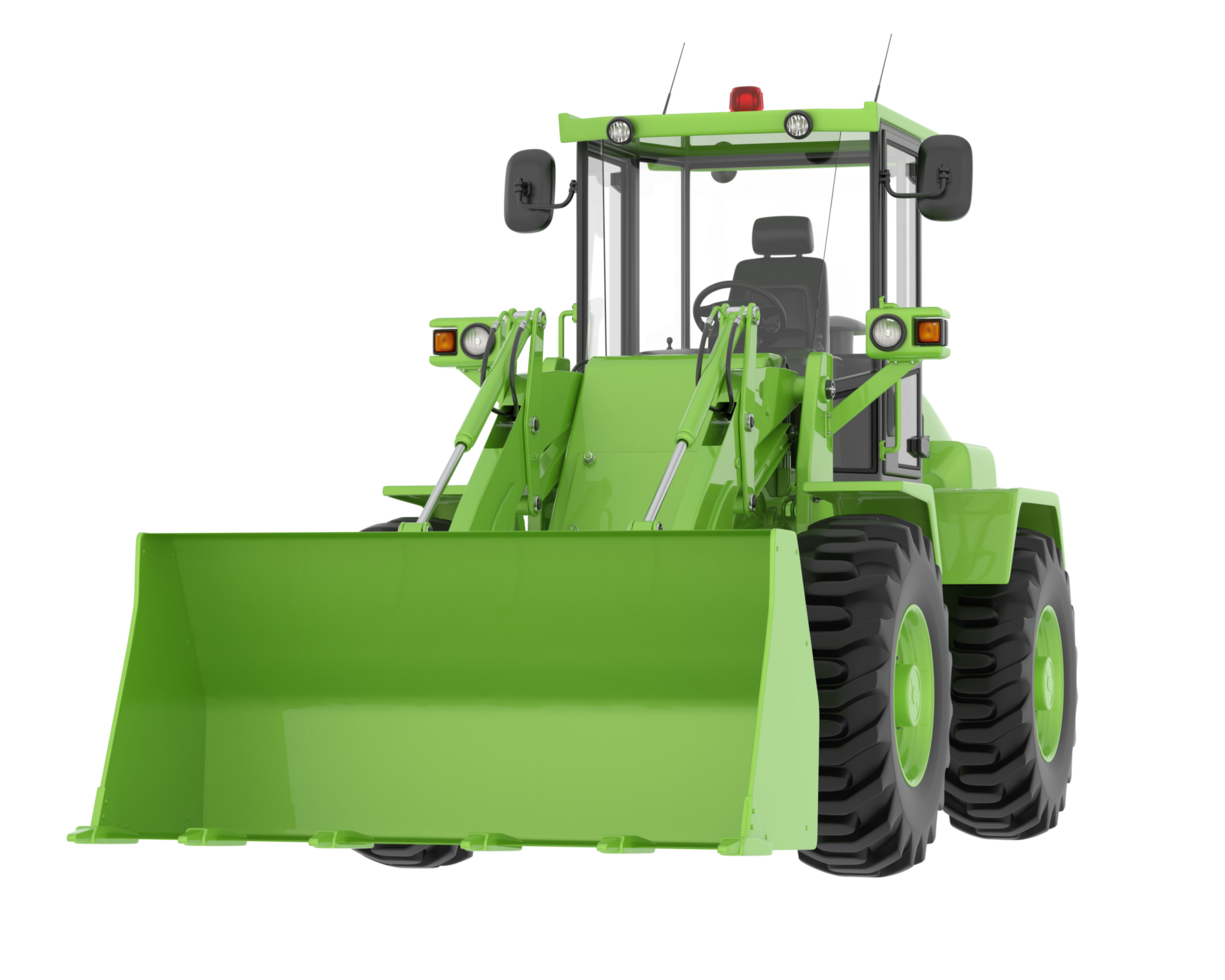 Wheel loader isolated on background. 3d rendering - illustration png