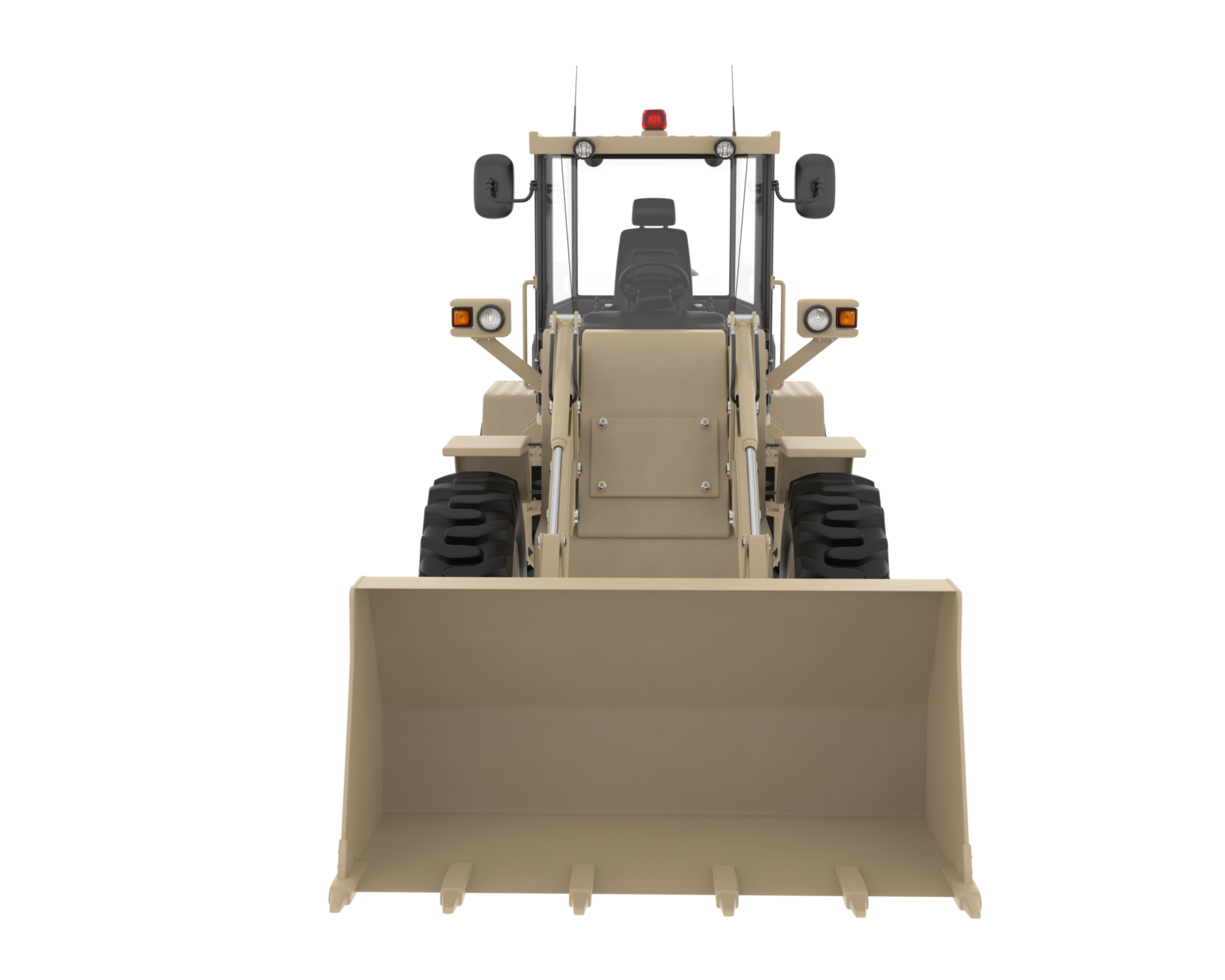 Wheel loader isolated on background. 3d rendering - illustration png