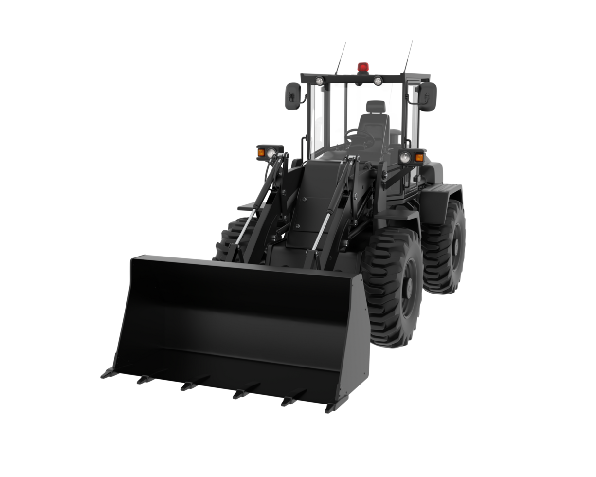 Wheel loader isolated on background. 3d rendering - illustration png