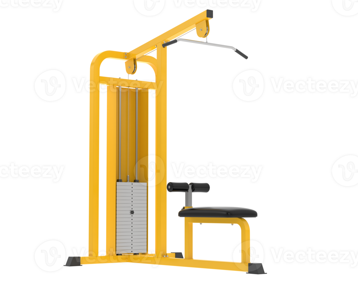 Weight bench isolated on background. 3d rendering - illustration png