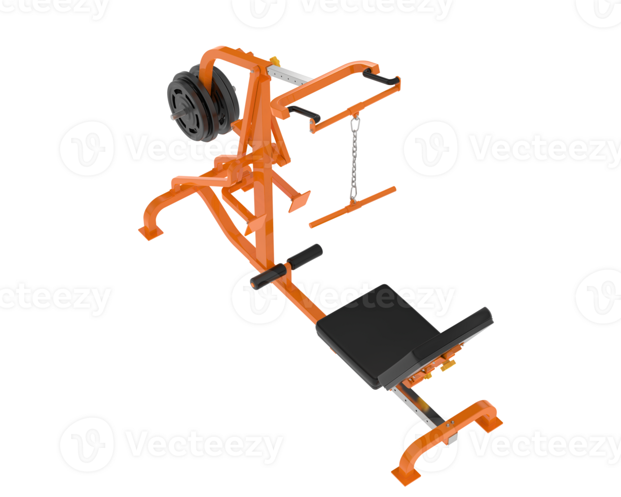 Lever equipment for gym isolated on background. 3d rendering - illustration png