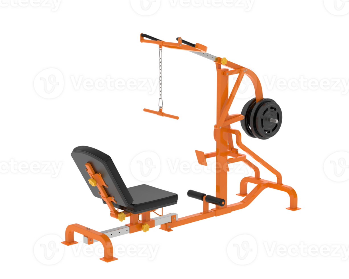 Lever equipment for gym isolated on background. 3d rendering - illustration png