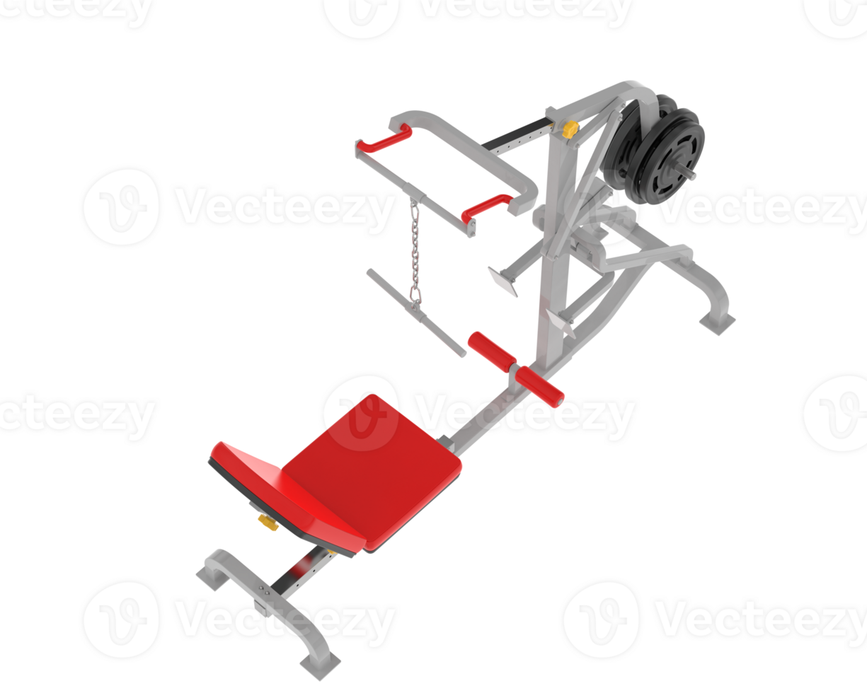 Lever equipment for gym isolated on background. 3d rendering - illustration png