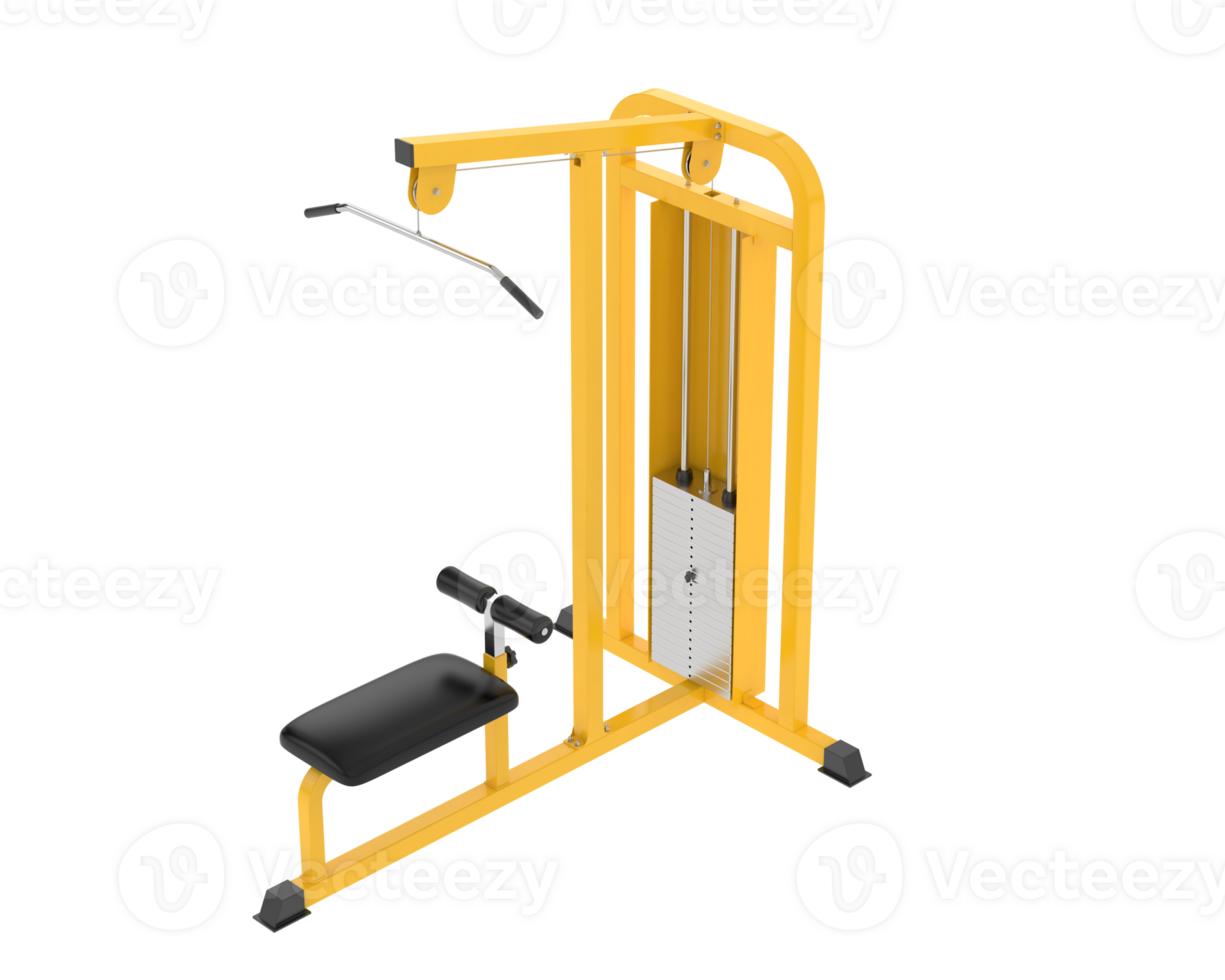 Weight bench isolated on background. 3d rendering - illustration png
