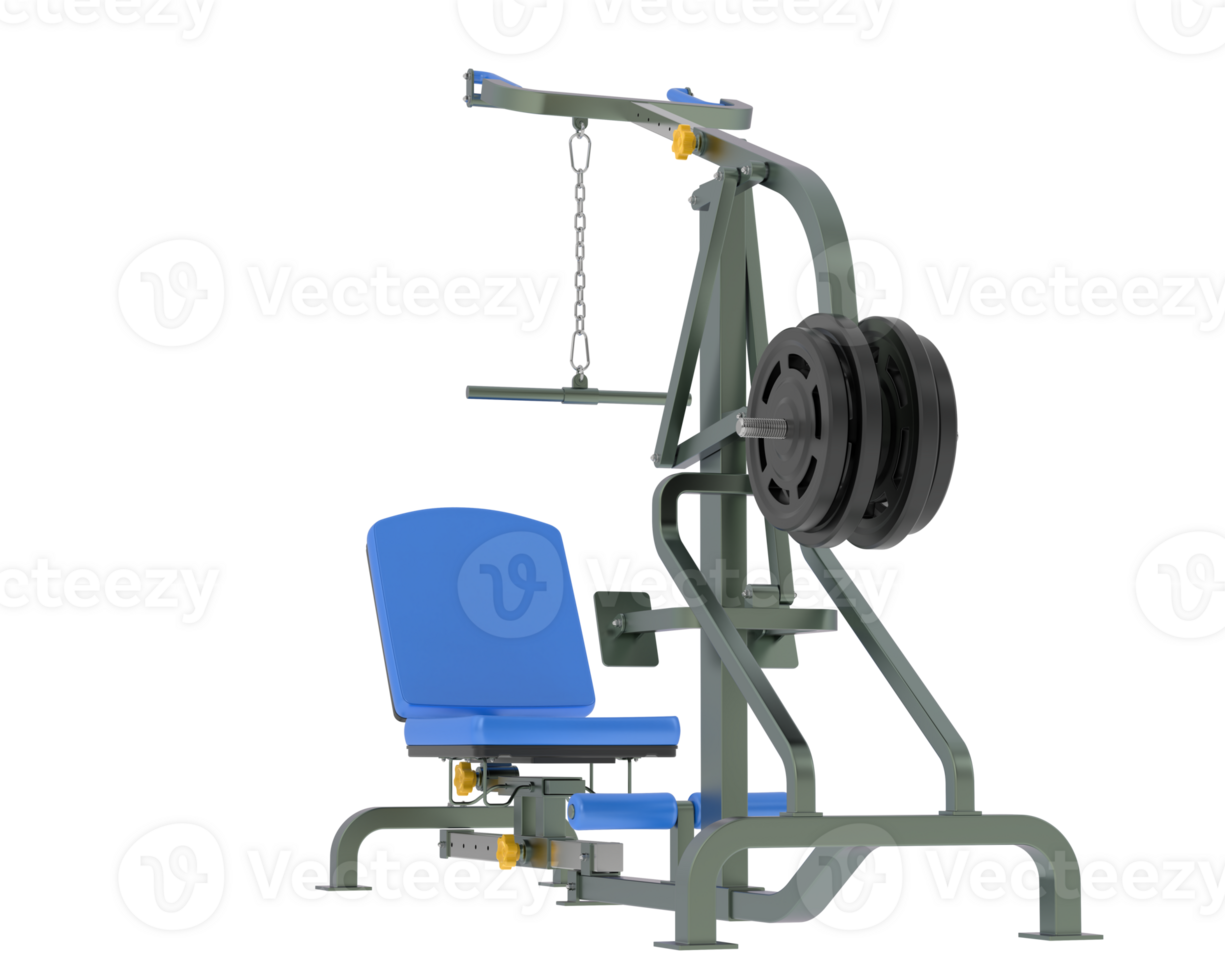 Lever equipment for gym isolated on background. 3d rendering - illustration png