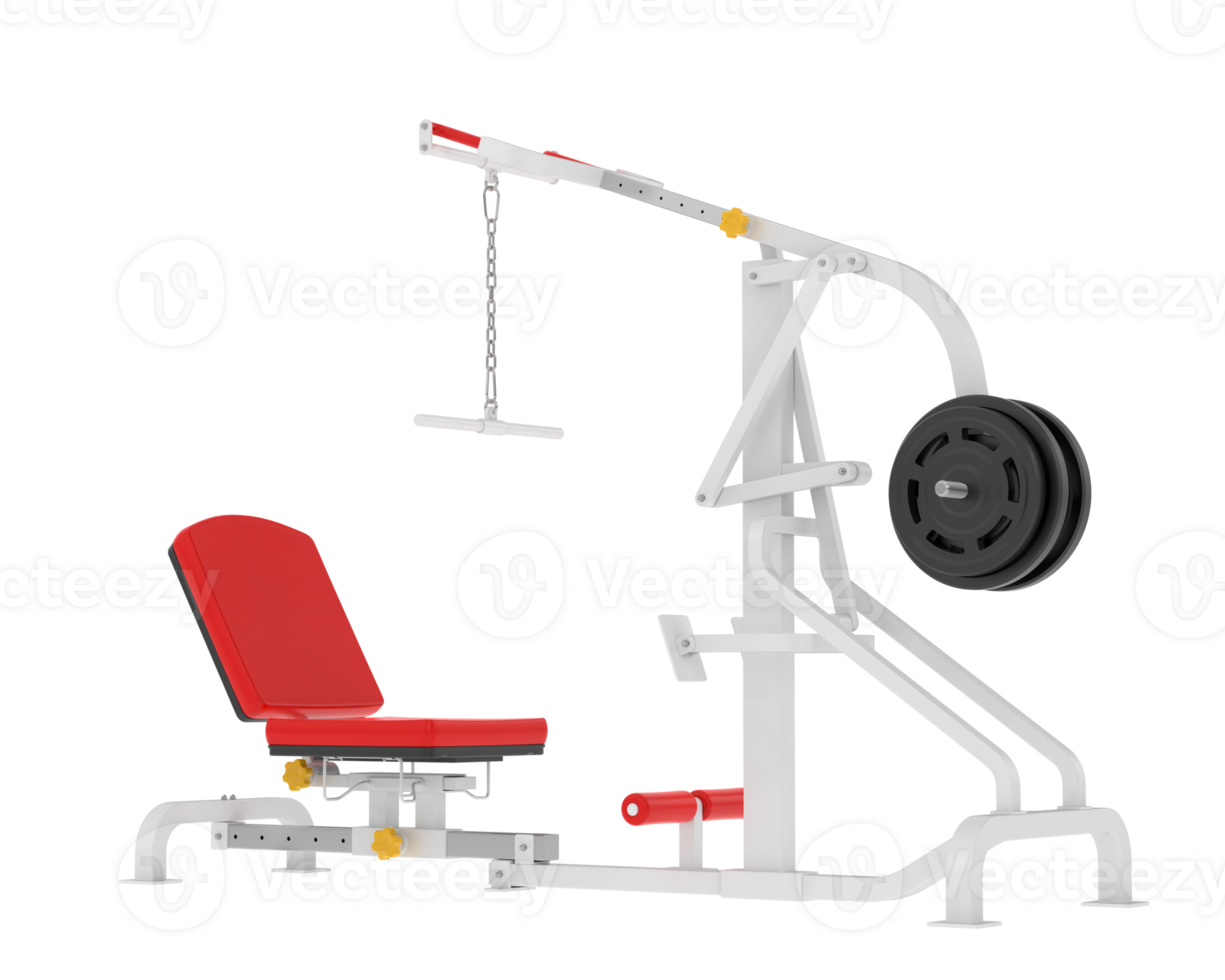 Lever equipment for gym isolated on background. 3d rendering - illustration png